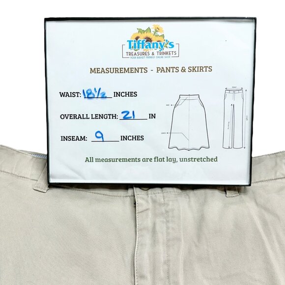 Club Room Shorts Mens Size 38 Light Khaki Cotton Flat Front - Picture 6 of 6